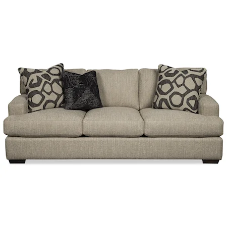 Contemporary Sofa with Wide Rounded Track Arms