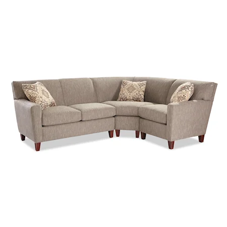 Three Piece Sectional Sofa with LAF Loveseat