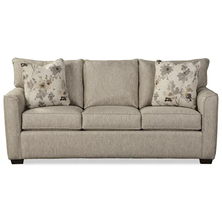 Casual Queen Sleeper Sofa with Bed-Style Back Pillows