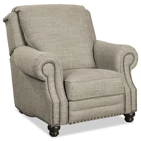 Traditional Recliner with Small and Medium Nailhead Studs