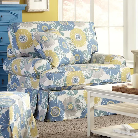 Skirted Chair with Faux Slipcover Look