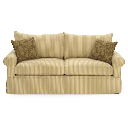 Upholstered Sofa Bed with Skirted Base
