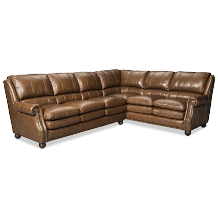 Two Piece Leather Sectional Sofa