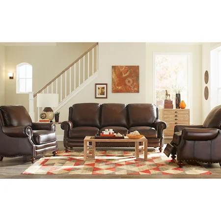 Craftmaster Leather Living Room Group