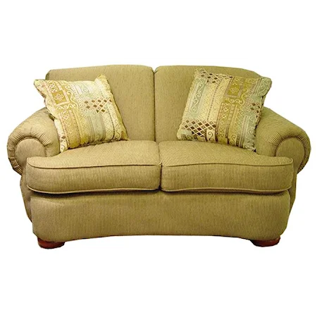 Love Seat with Rolled Arms