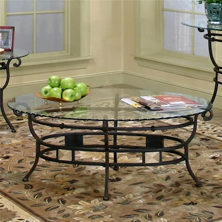 Glass Top Cocktail Table