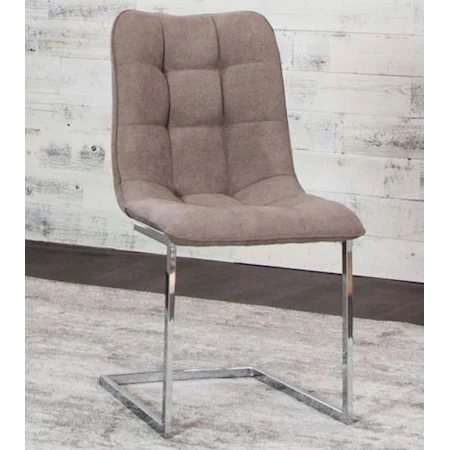 Stone/Chrome Side Chair (Welded)