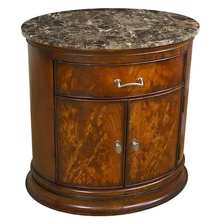 Oval Chest with Marble Top