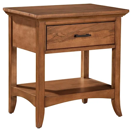 1 Drawer Nightstand with Dual Power and USB