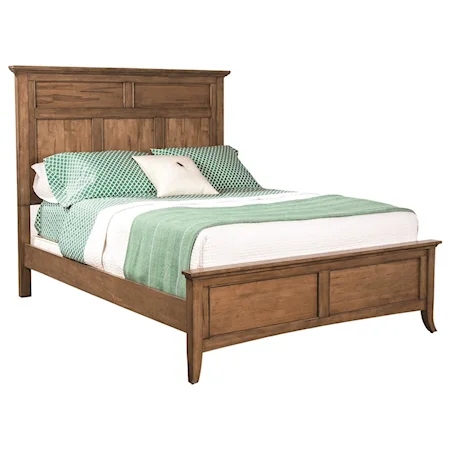 Cal King Panel Bed in Dry Wheat Finish