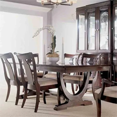 Trestle Table with 2 Leaves