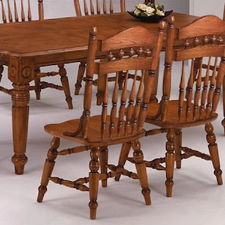 Oversized Dining Side Chair with Detailed Carvings