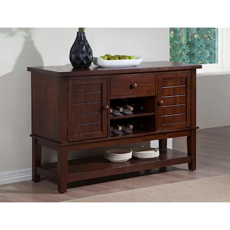 Dining Server with Built In Wine Bottle Storage