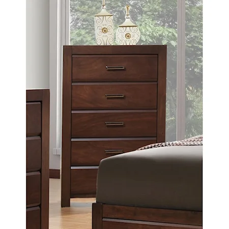 Contemporary 5 Drawer Chest