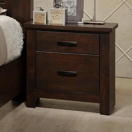 Rustic 2-Drawer Night Stand