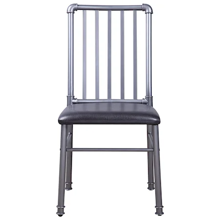 Industrial Dining Side Chair with Metal Legs