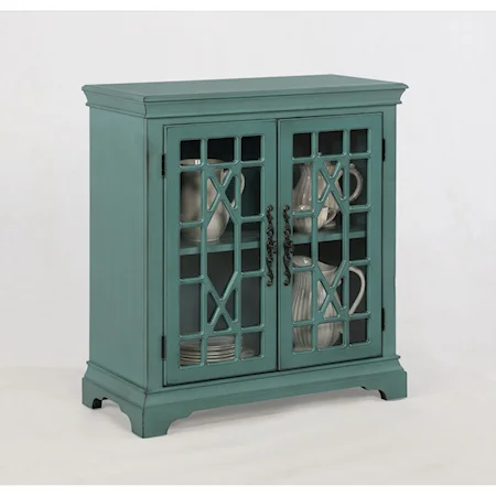 Accent Cabinet with Two Glass Paneled Doors
