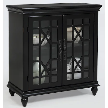 Accent Cabinet with 2 Glass Paneled Doors