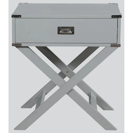 Contemporary Chairside Table with Drawer
