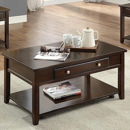 Lift Top Coffee Table with Casters