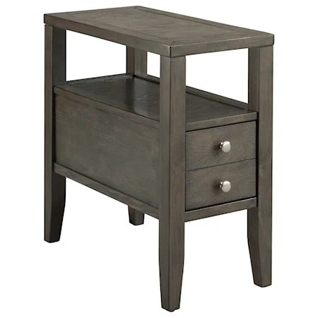 Chairside Table with Two Drawers