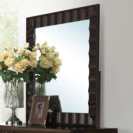 Mirror with Concave Pattern Frame