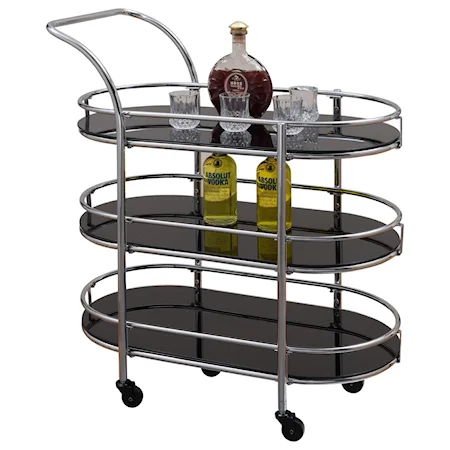 Serving Cart with 3 Shelves