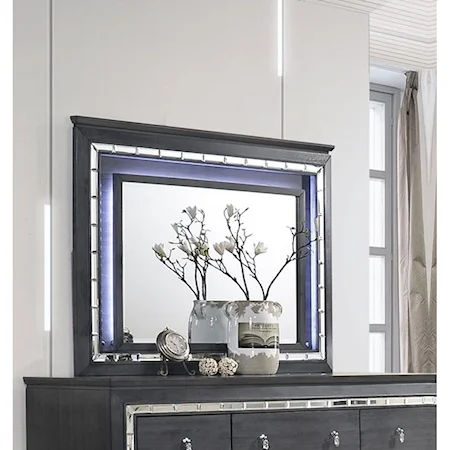 Dresser Mirror with LED Lit Frame