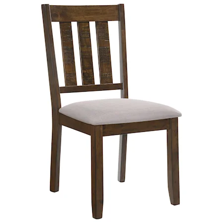 Upholstered Dining Chair with Slat Back