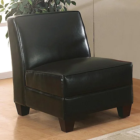 Contemporary Bi-Cast Vinyl Armless Chair