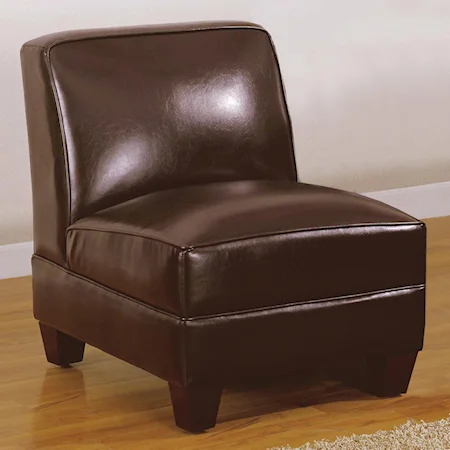 Contemporary Bi-Cast Vinyl Armless Chair