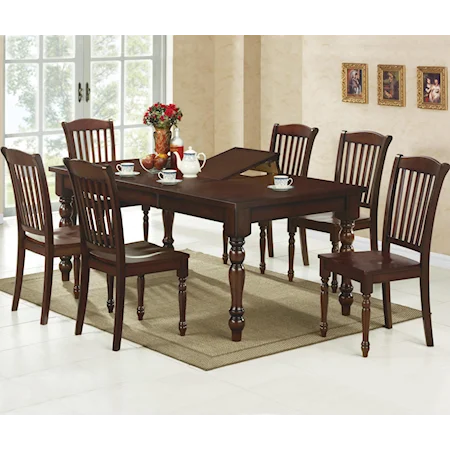 7 Piece Dining Table and Side Chair Set