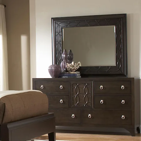 6 Drawer Dresser and Mirror Combination