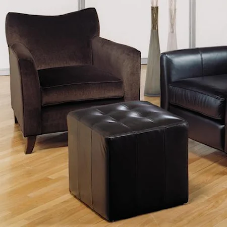 Chair and Ottoman with Tight Back and Box Seat
