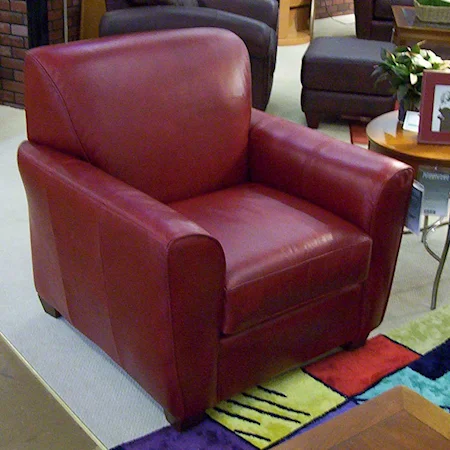 38" Contemporary Leather Chair