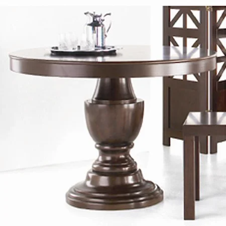 Round Single Pedestal Formal Dining Table