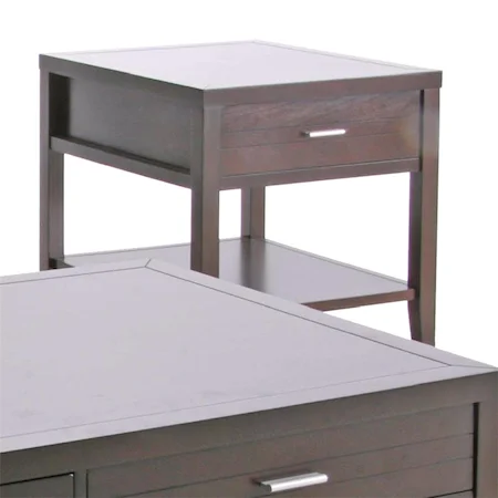 Contemporary Single Drawer End Table
