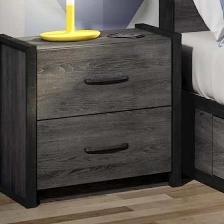 Nightstand with 2 Drawers