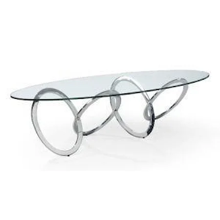 Cocktail Table with Steel Ring Base