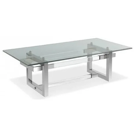 Cocktail Table with Stainless Steel Base