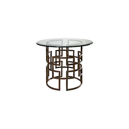 36" Round Dining Table with Glass Top
