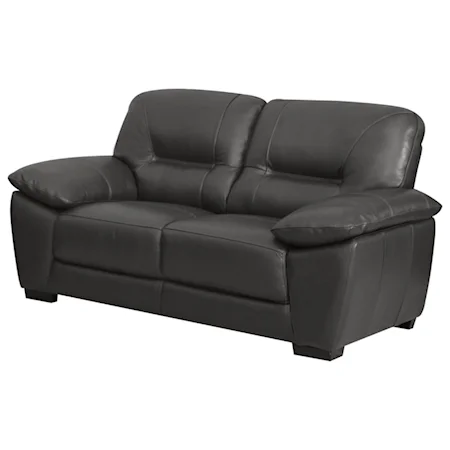 Contemporary Loveseat with Pillow Arms