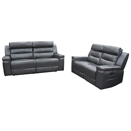 Contemporary Sofa and Loveseat Set