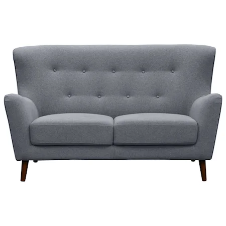 Retro Loveseat with Button Tufting