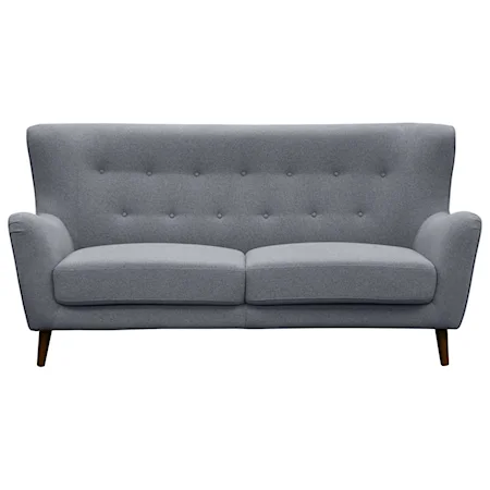 Retro Sofa with Button Tufting
