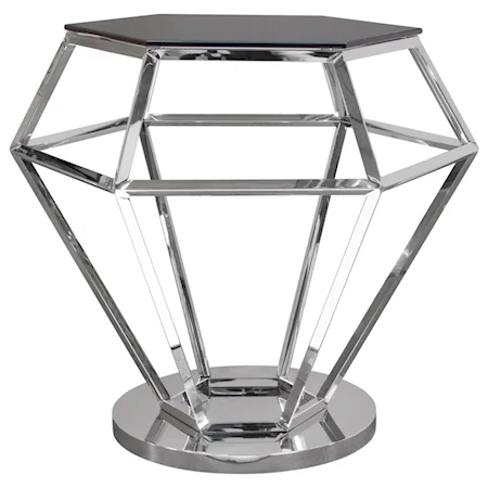 Accent Table in Polished Stainless Steel