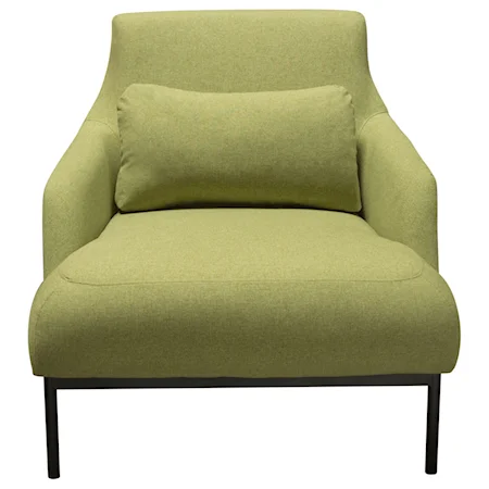 Modern Upholstered Chair with Metal Legs