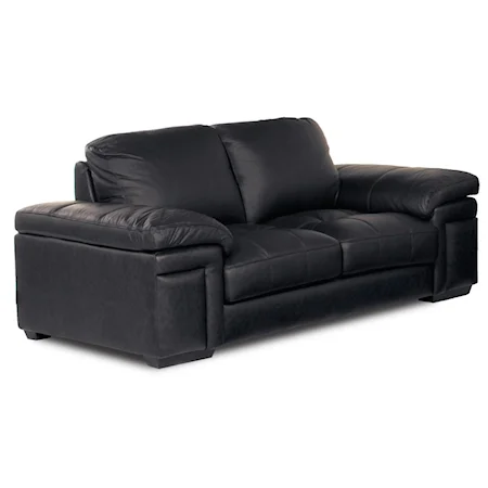 Leather Match Love Seat