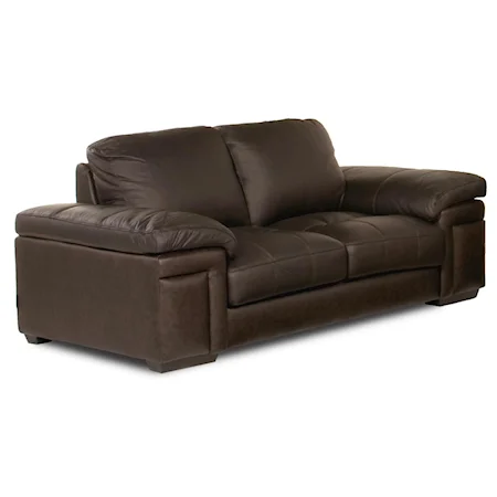Leather Match Love Seat