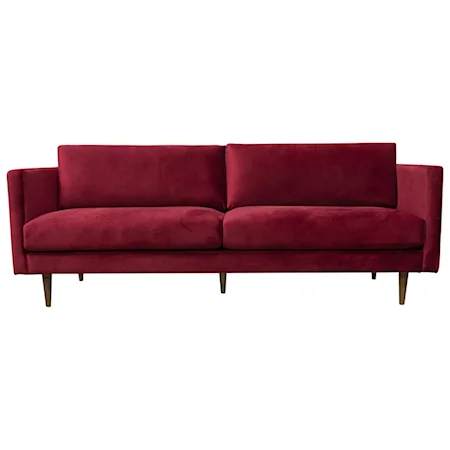 Contemporary 2-Seat Sofa with Tapered Legs